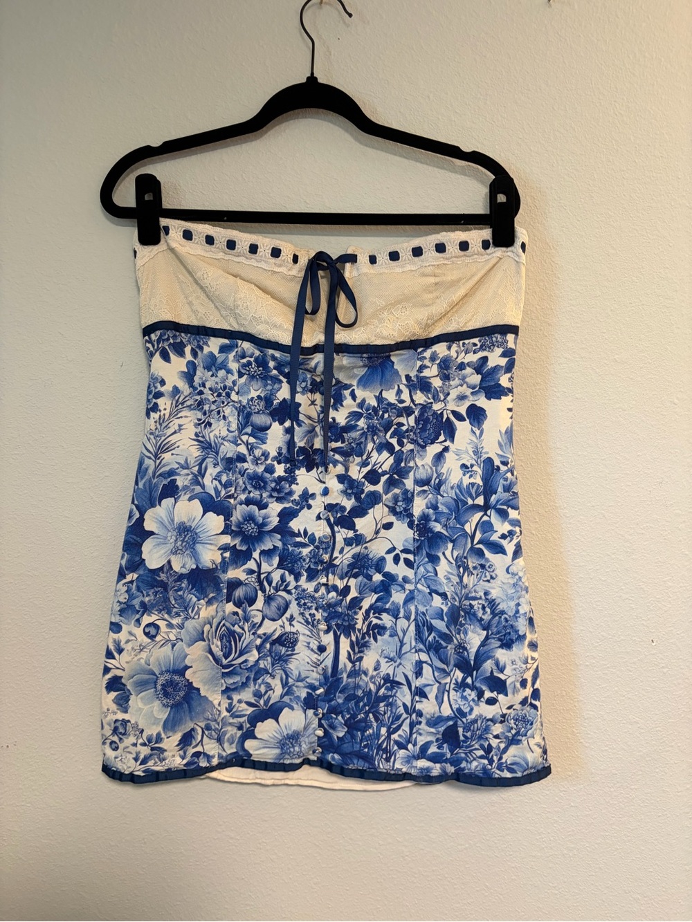 Maeve Anthropologie - Strapless Tie-Front Mini